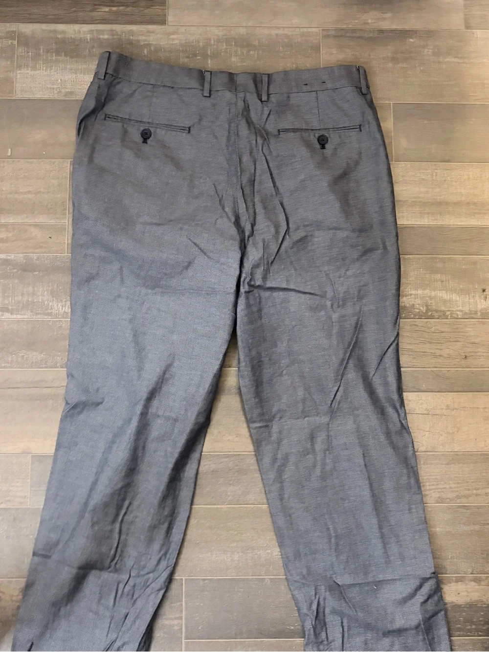 Express Men's Gray Dress Pants - Flat Front